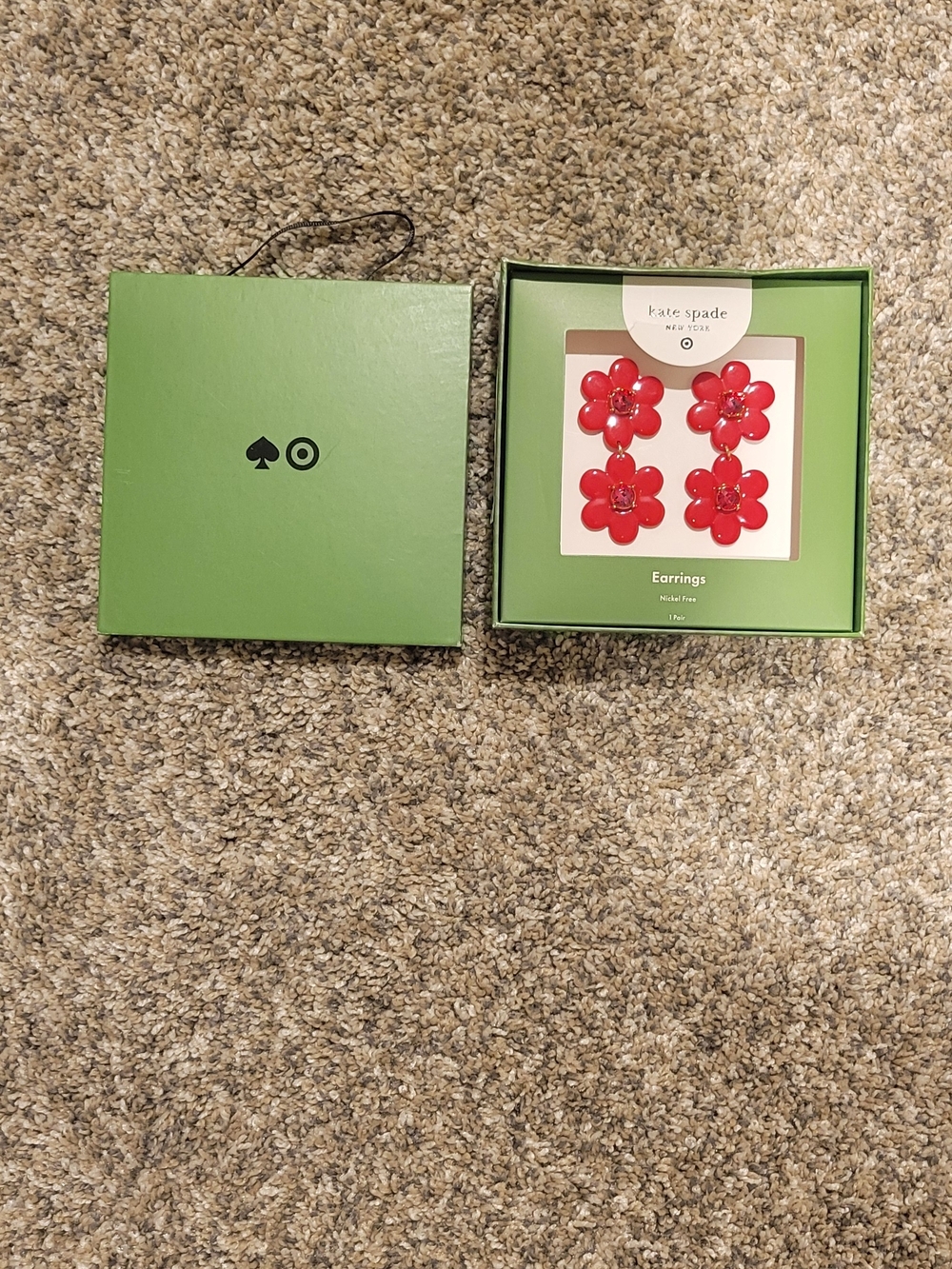 kate spade Bright Red Floral Double-Drop Earrings